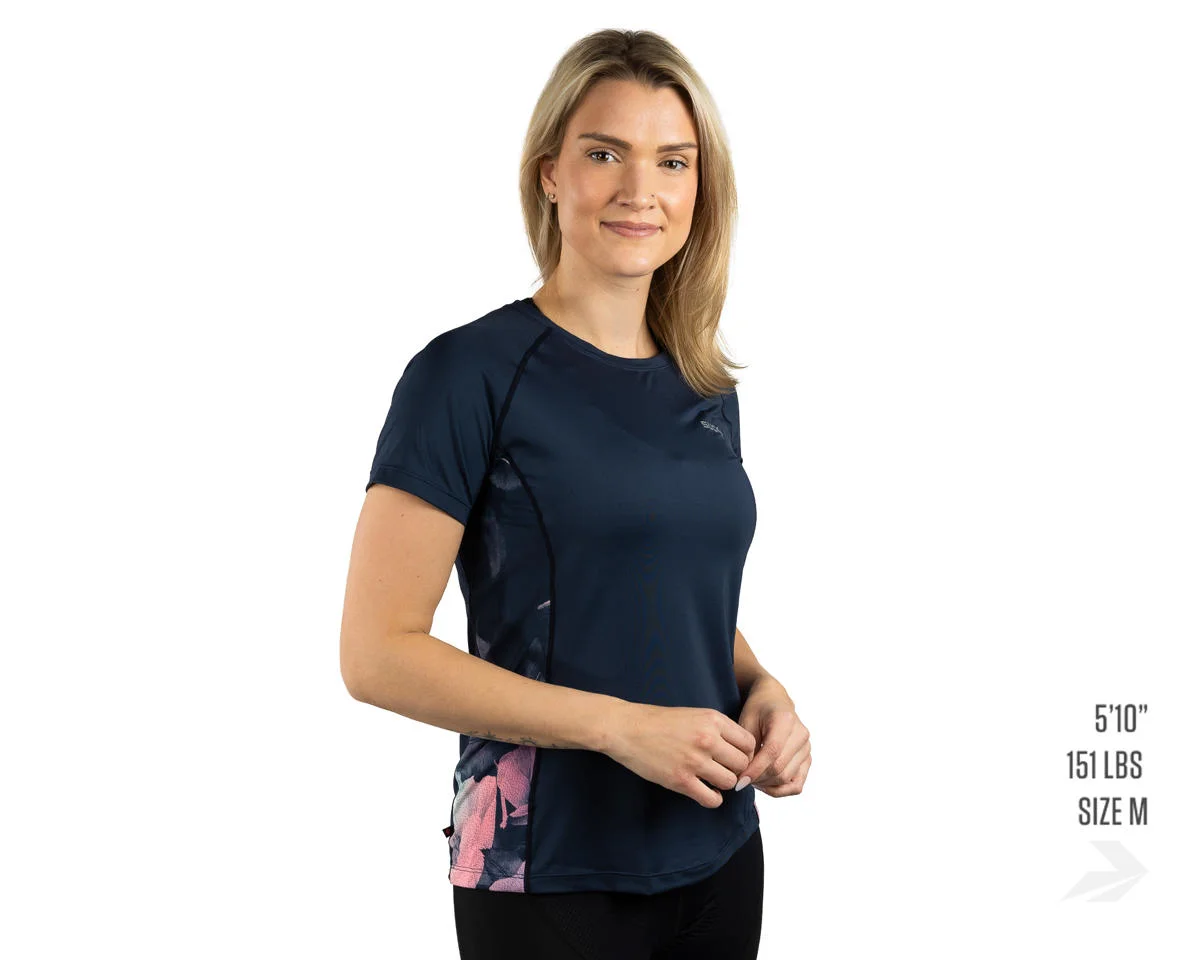 Sugoi Women's Prism PRT Short Sleeve Top (Flower Multi) (M)